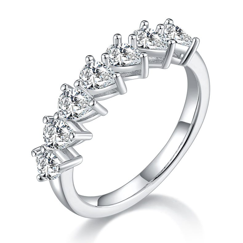 Pear-Cut Half Eternity Band