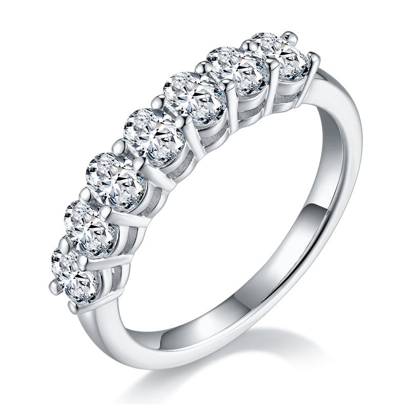 Oval-Cut Half Eternity Band