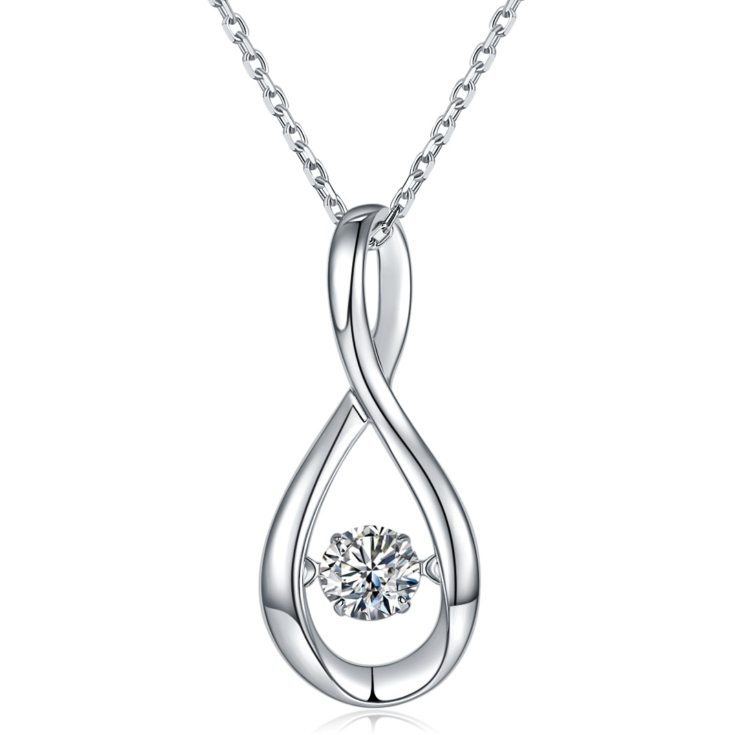 Infinity Dancing Stone Necklace