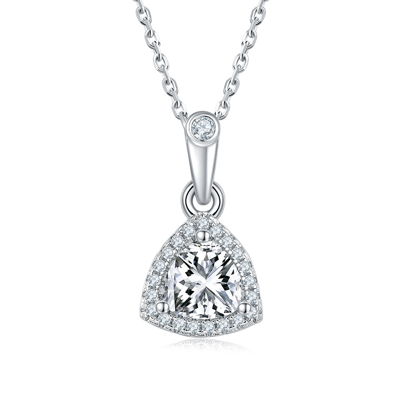 Halo Trillion-Cut Necklace