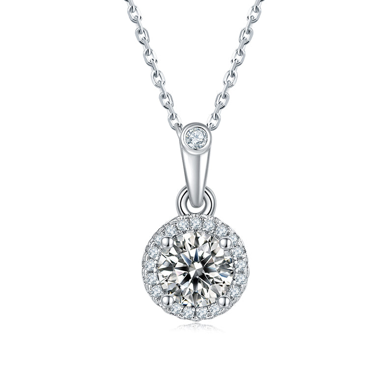 Halo Round Brilliant Necklace