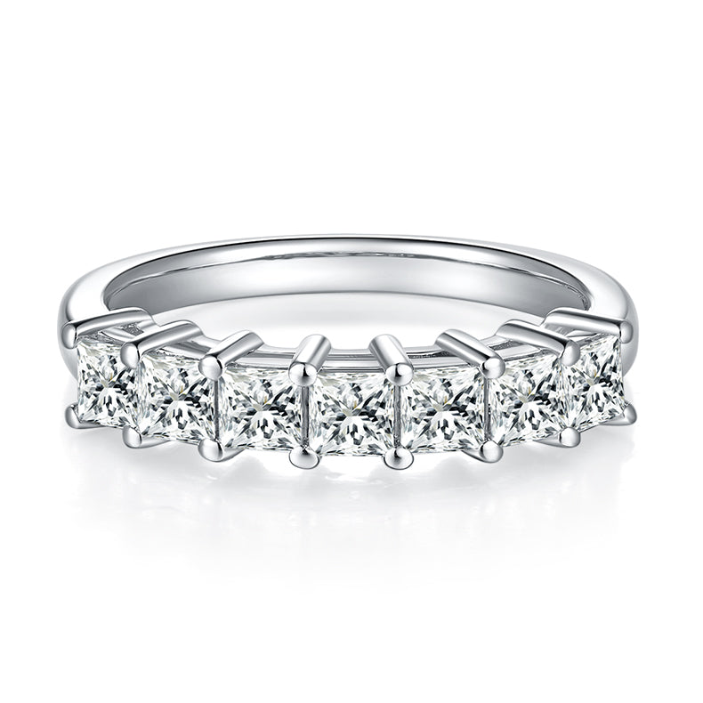 Princess-Cut Half Eternity Band