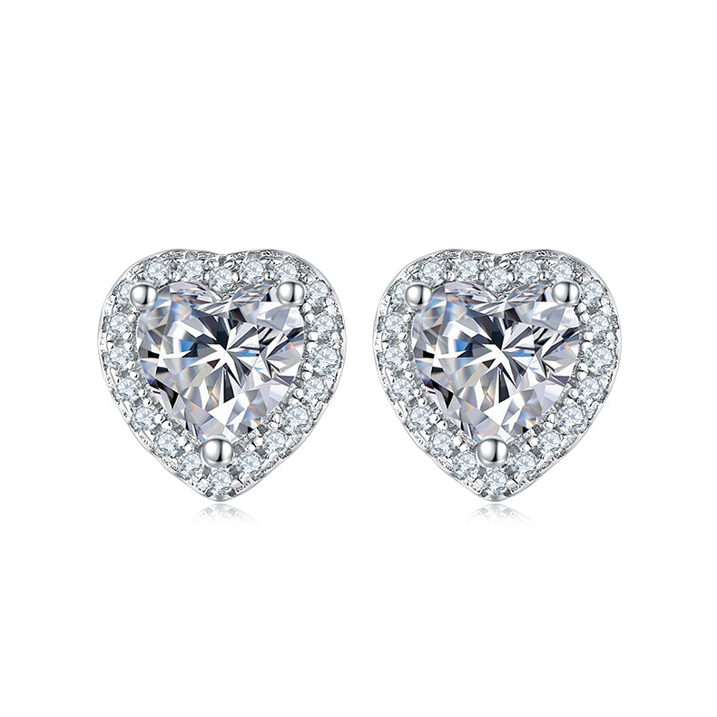Halo Heart-Cut Studs