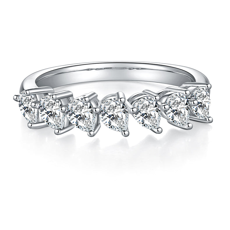 Pear-Cut Half Eternity Band