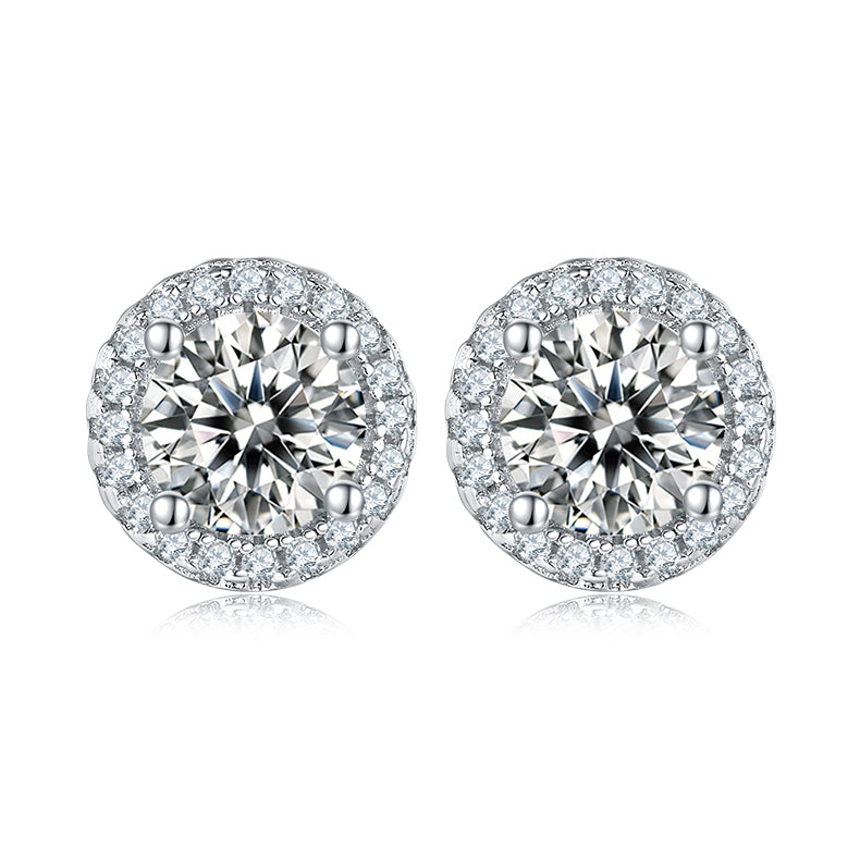 Halo Round Brilliant Studs