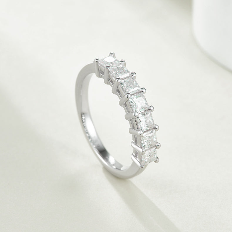 Princess-Cut Half Eternity Band