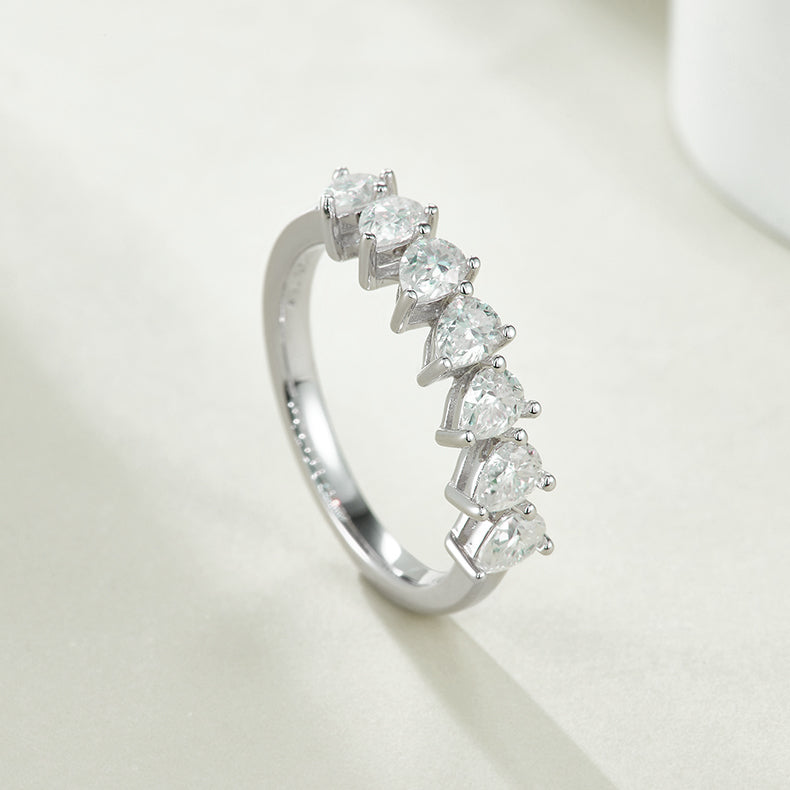 Pear-Cut Half Eternity Band