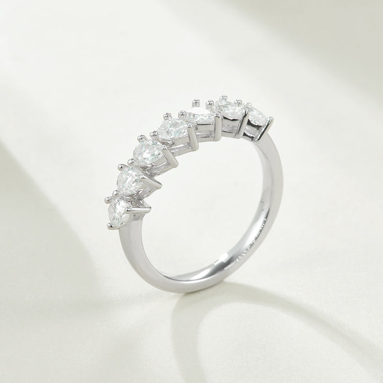 Pear-Cut Half Eternity Band