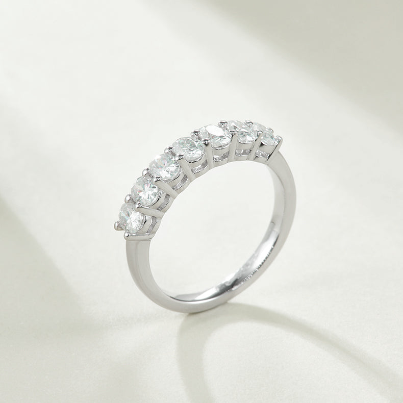Oval-Cut Half Eternity Band