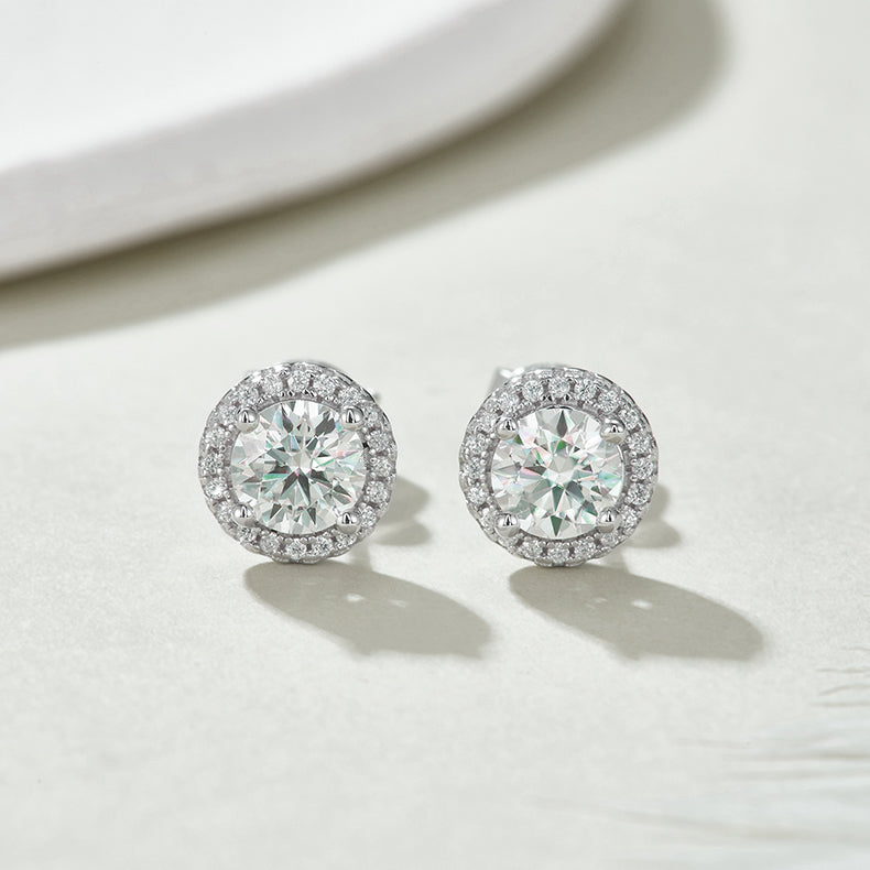 Halo Round Brilliant Studs