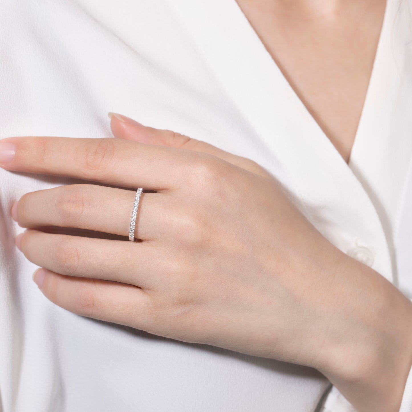 Skinny Half Eternity Band
