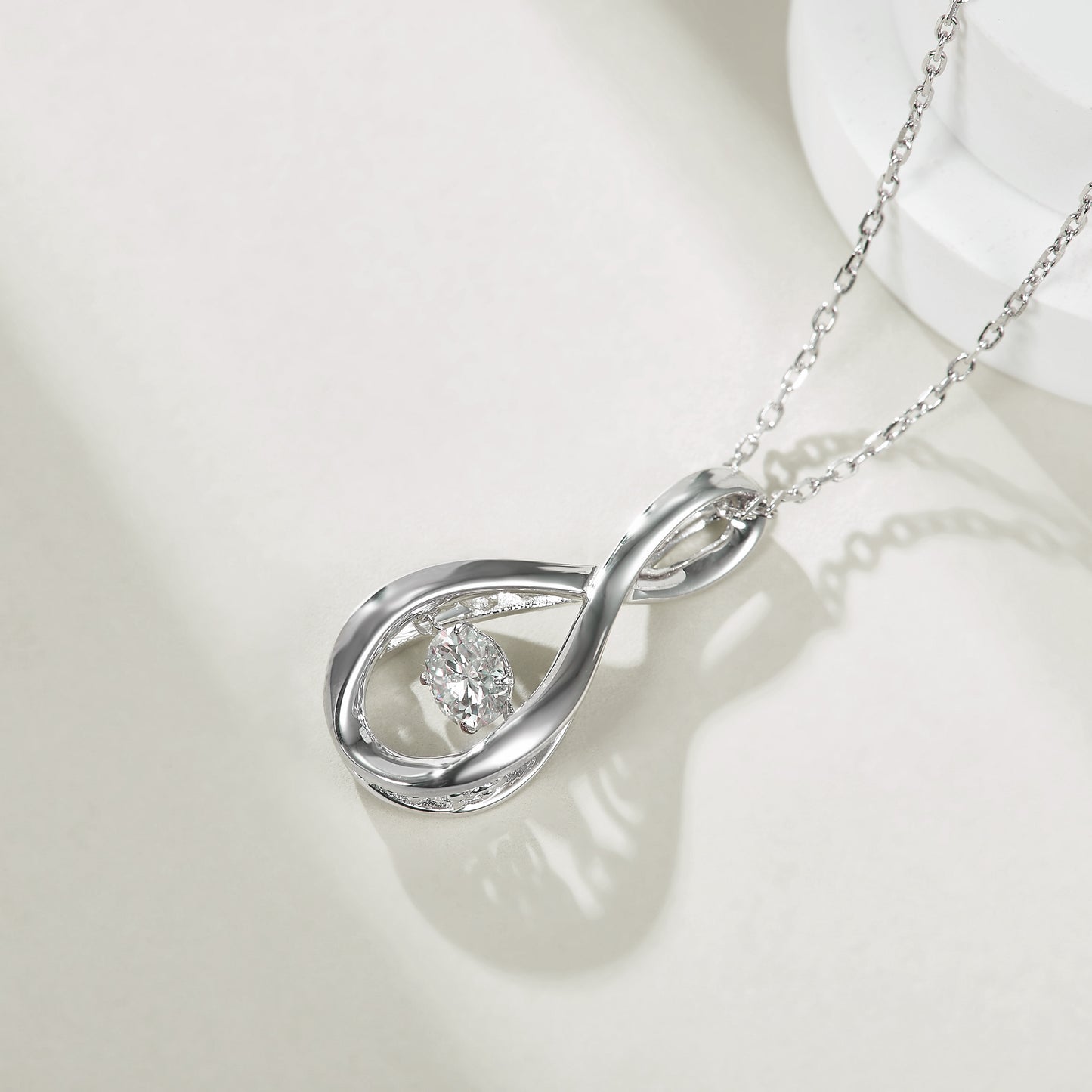 Infinity Dancing Stone Necklace