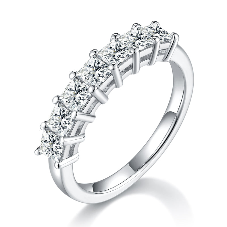 Princess-Cut Half Eternity Band