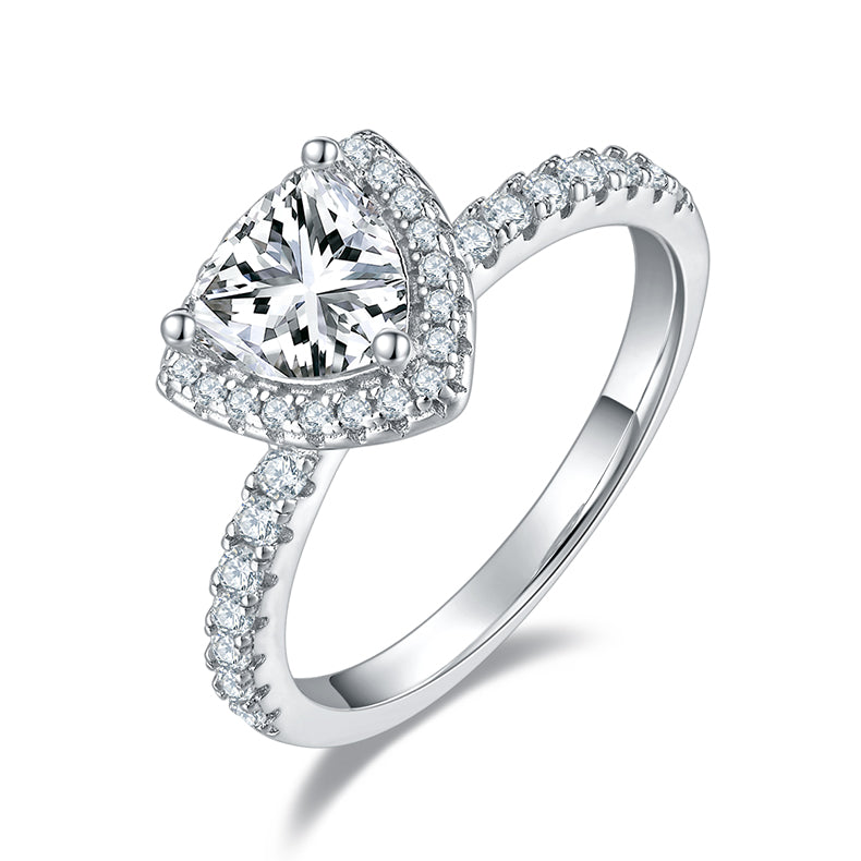 Halo Trillion-Cut Solitaire Ring