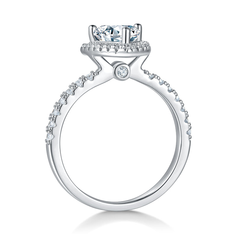 Halo Trillion-Cut Solitaire Ring