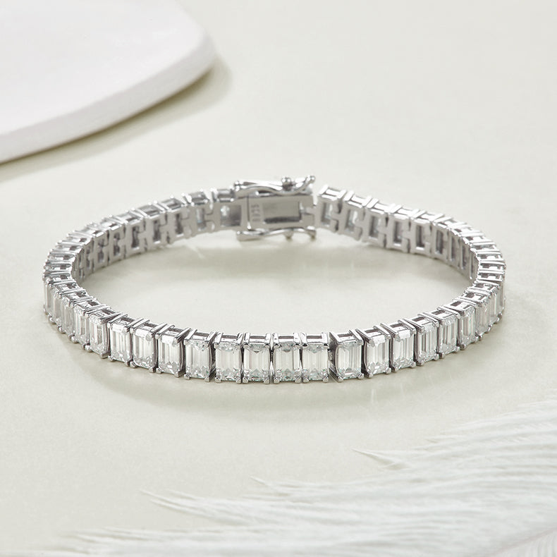 Emerald-Cut Tennis Bracelet