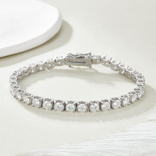 Classic Eternity Peg-Set Round Brilliant Bracelet