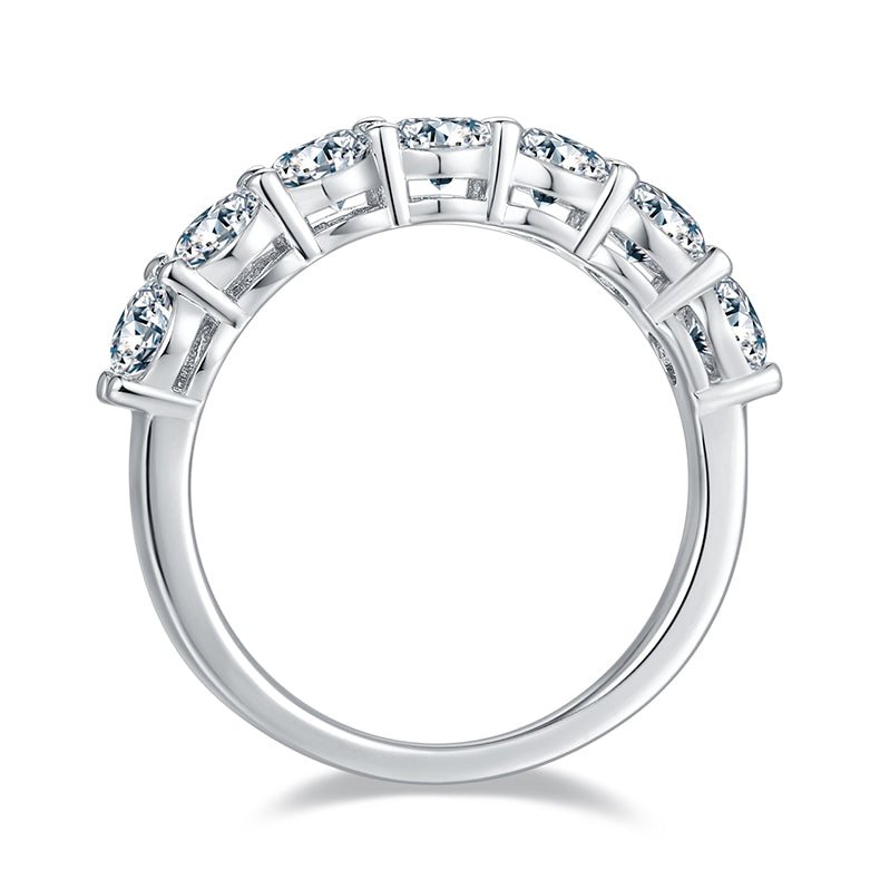 Round Brilliant Half Eternity Band