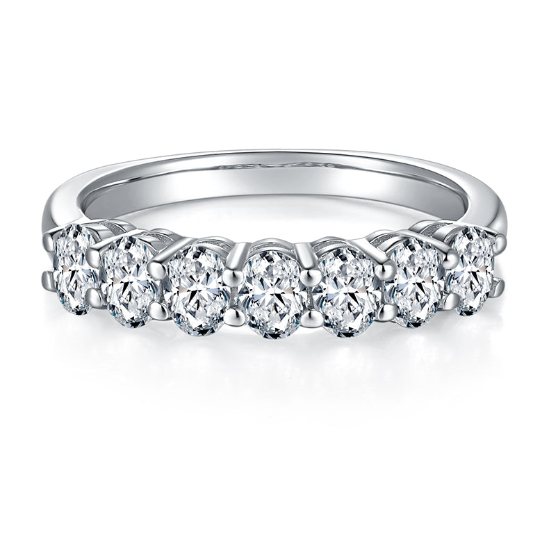 Oval-Cut Half Eternity Band