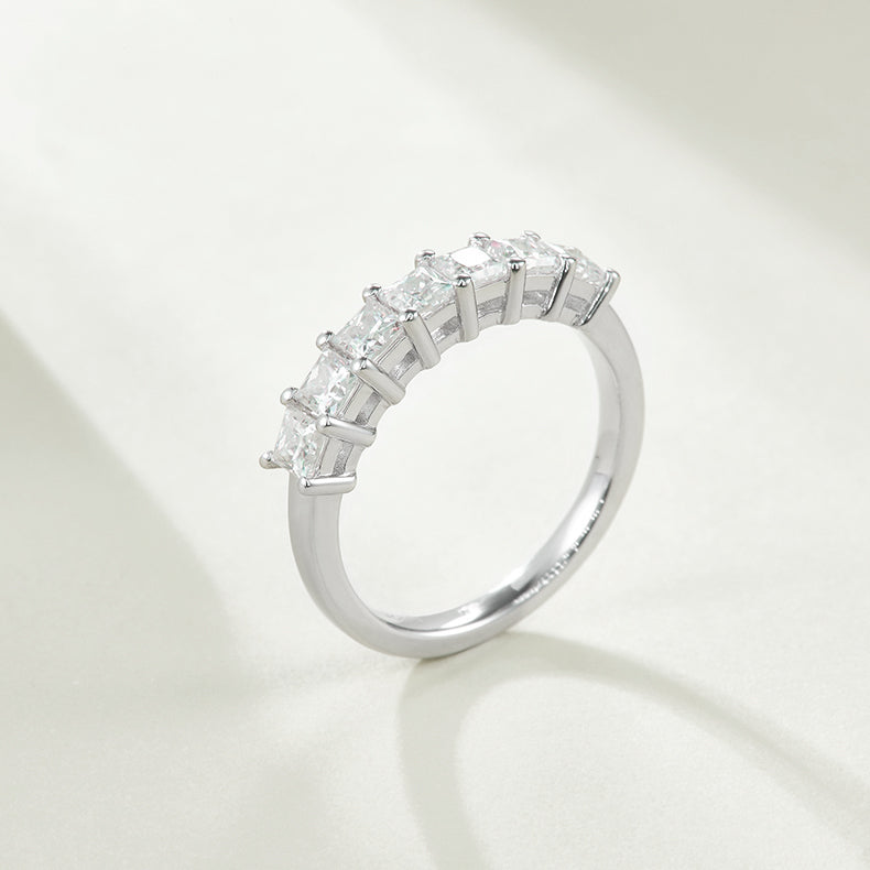 Princess-Cut Half Eternity Band