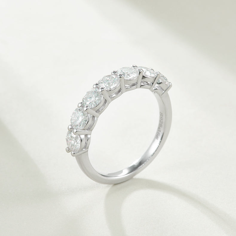 Round Brilliant Half Eternity Band