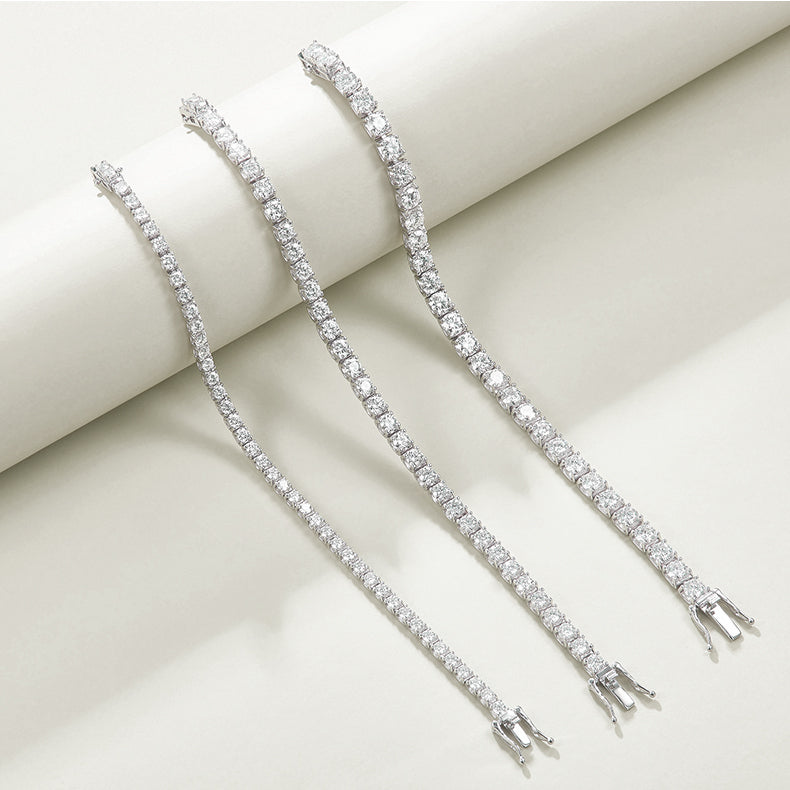 Classic Eternity Peg-Set Round Brilliant Bracelet