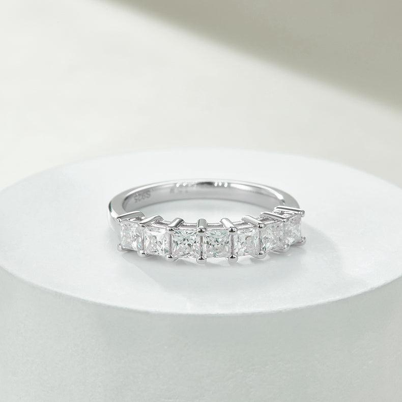 Princess-Cut Half Eternity Band