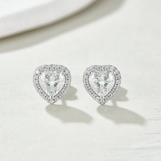 Halo Heart-Cut Studs