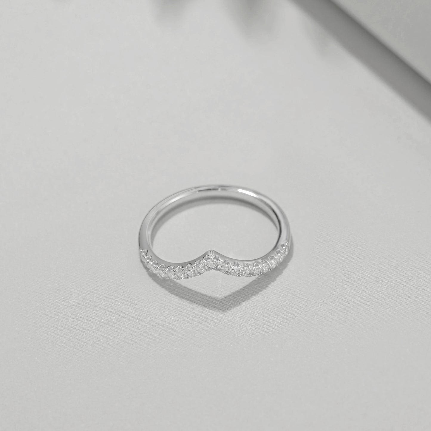 V-Shaped Half Eternity Band