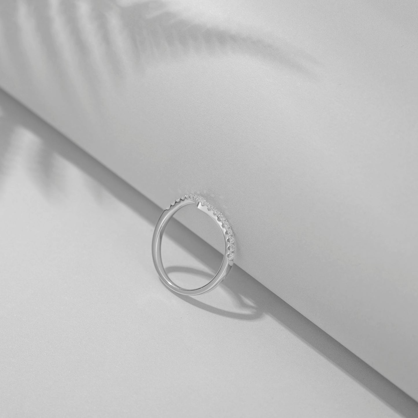 V-Shaped Half Eternity Band