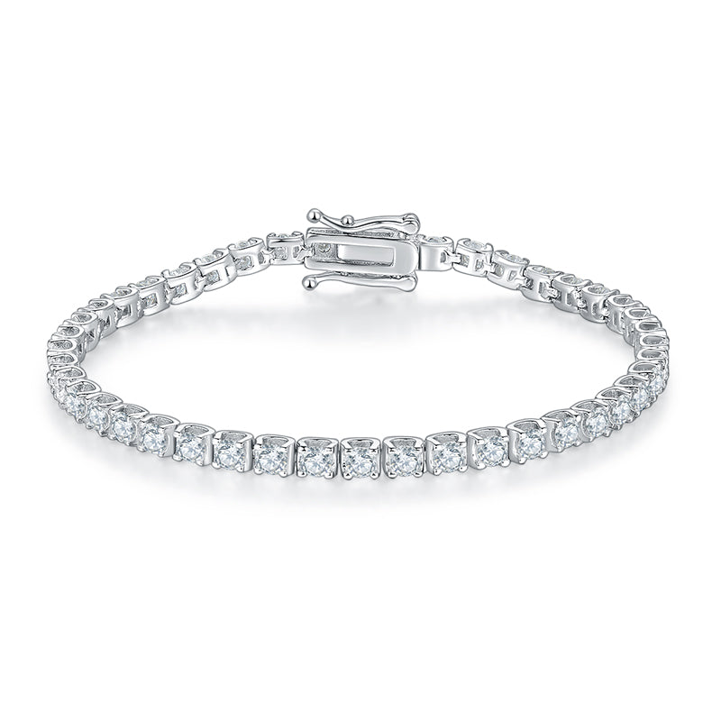 Classic Eternity Peg-Set Round Brilliant Bracelet