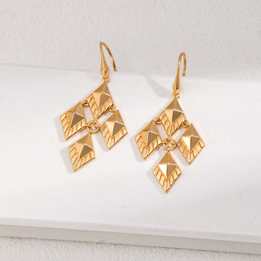 Gold Plated Drop Earrings