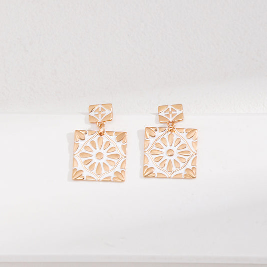 Enamel Drop Earrings