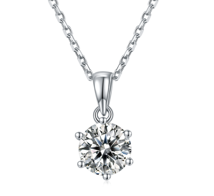 Classic 6-Prong Round Brilliant Pendant